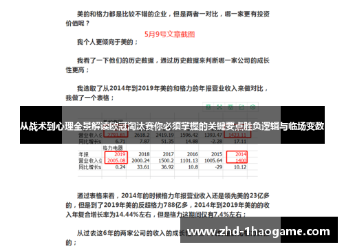 从战术到心理全景解读欧冠淘汰赛你必须掌握的关键要点胜负逻辑与临场变数